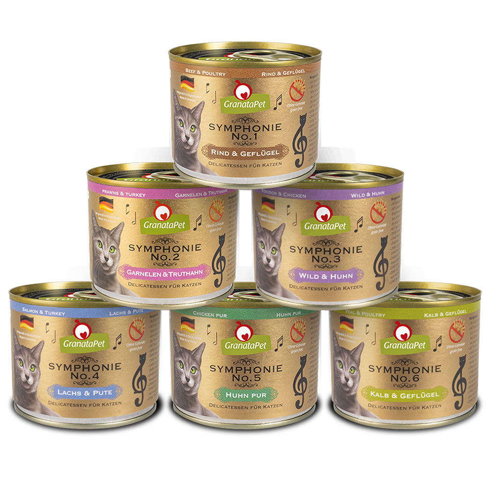 Granatapet 6x200g  Symphonie (6 soorten) Kattenvoer