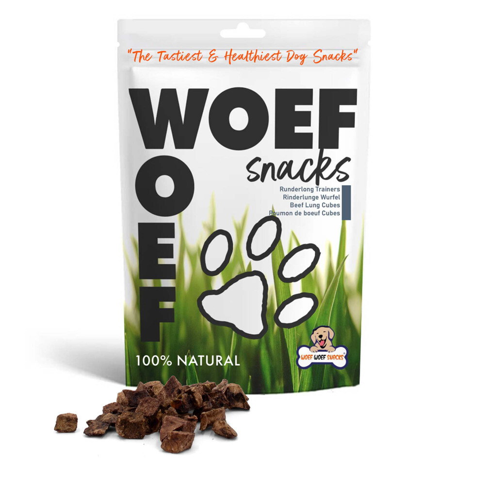 Woef Woef 6x  Hondensnack Runderlong Trainers M 100 gr