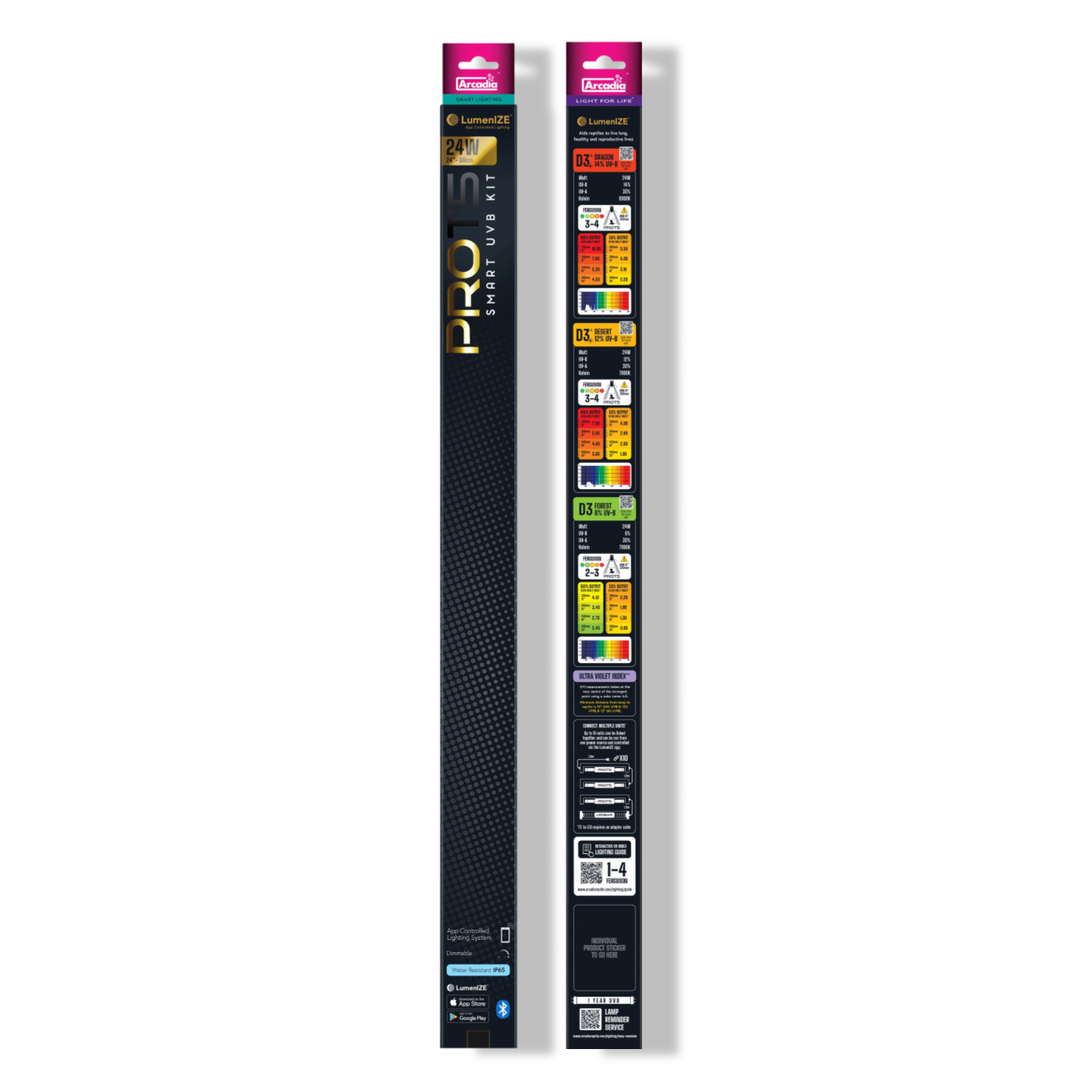 Aquadistri Lumenize pro t5 uvb kit dragonlamp 14% uvb 24 watt Arcadia - 