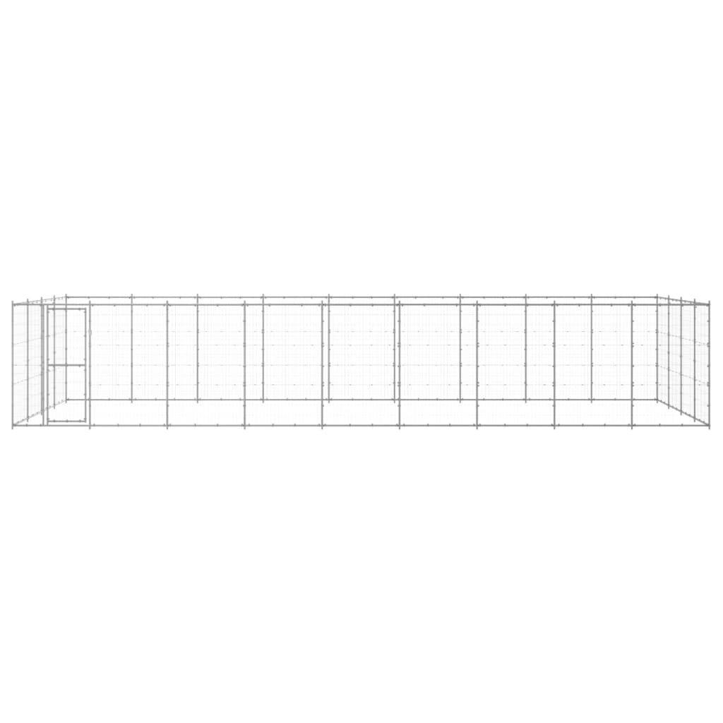 vidaXL Hondenkennel 43,56 m² gegalvaniseerd staal