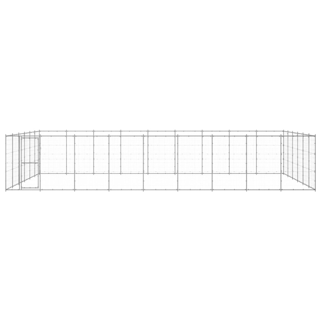 vidaXL Hondenkennel 65,34 m² gegalvaniseerd staal