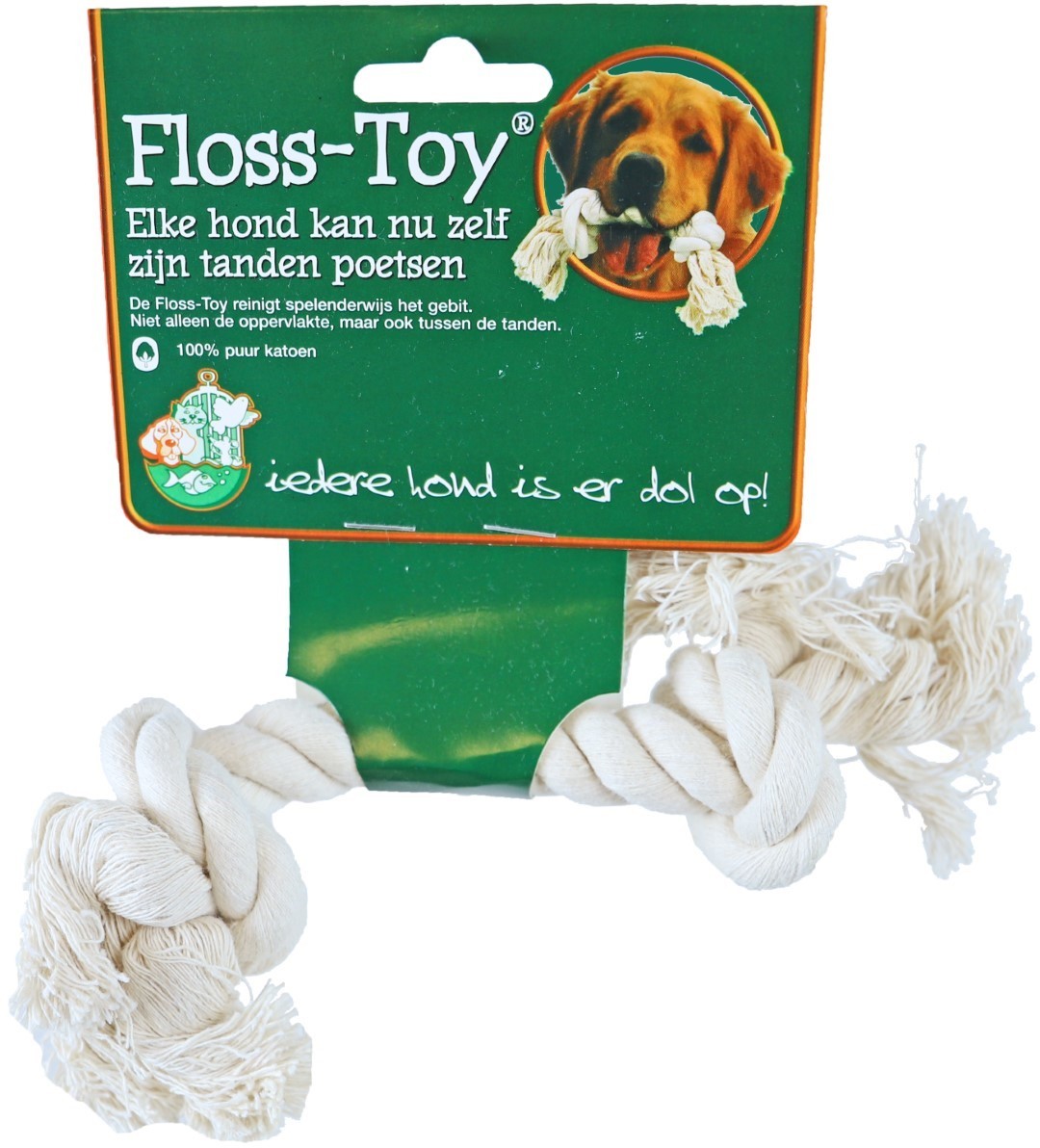 Gebr de boon Floss-toy wit mini - 