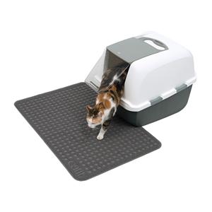 Cat It Kattenbakmat Grijs – comfortabele antislipmat om kattenbakvulling op te vangen – verkrijgbaar in S en L L - 90x60CM