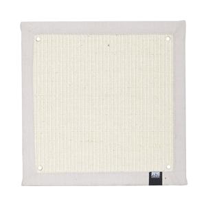 Ebi Krappa Krabmat Vierkant – stijlvolle sisal krabmat met interieurstof en muurbevestiging – 38 &times; 38 &times; 1,5 cm – verkrijgbaar in zwart en wit Wit