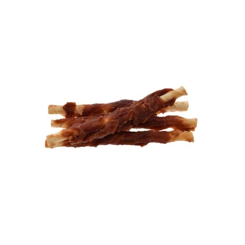 Zoolekker Rawhide stick met eend 12 cm - hondensnack van buffelhuid en eend, verpakkingen 100 g, 400 g en 1 kg 1KG