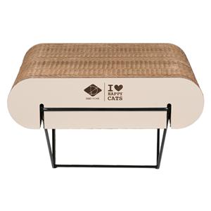 D&D Home Kartonnen Wandplank David – Bruin/Beige, maten S (30&times;29&times;24 cm) en L (60&times;29&times;24 cm) met metalen houder S - 30x29x24cm