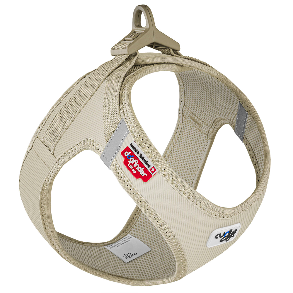 Curli Vest harnas Gesp Koord, lichtbruin maat M: 43,4-49 cm hond