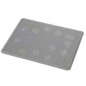 Ebi Rubberen kattenbakmat grijs 33&times;43 cm – hygi&euml;nische mat voor voor de kattenbak