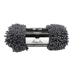 D&D Home Microvezel kattenbakmat DAISY – zwart of gebroken wit, hygi&euml;nische mat passend bij DEAN kattenbak – 50&times;34&times;2,5 cm Zwart