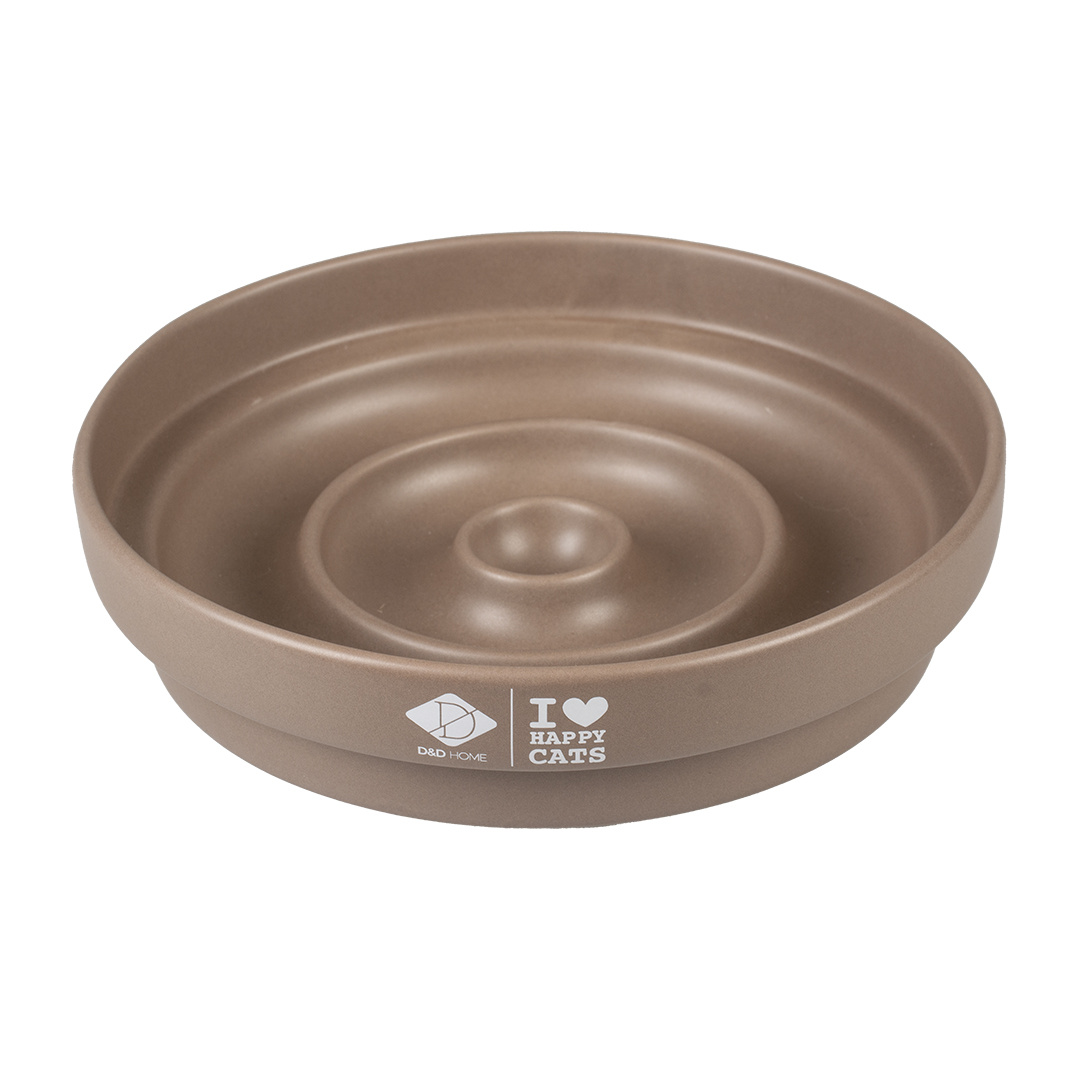 Keramische slow feeder “Druppel” – SUE voerbak 750 ml, vertraagt eettempo van katten