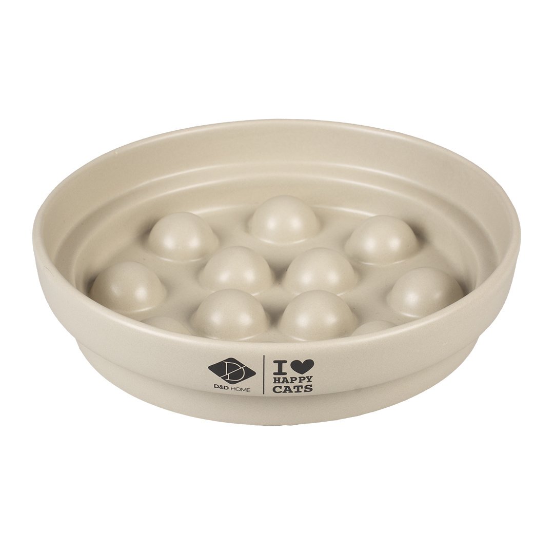 Keramische slow feeder “Stip” – SUE voerbak 750 ml, vertraagt eettempo van katten