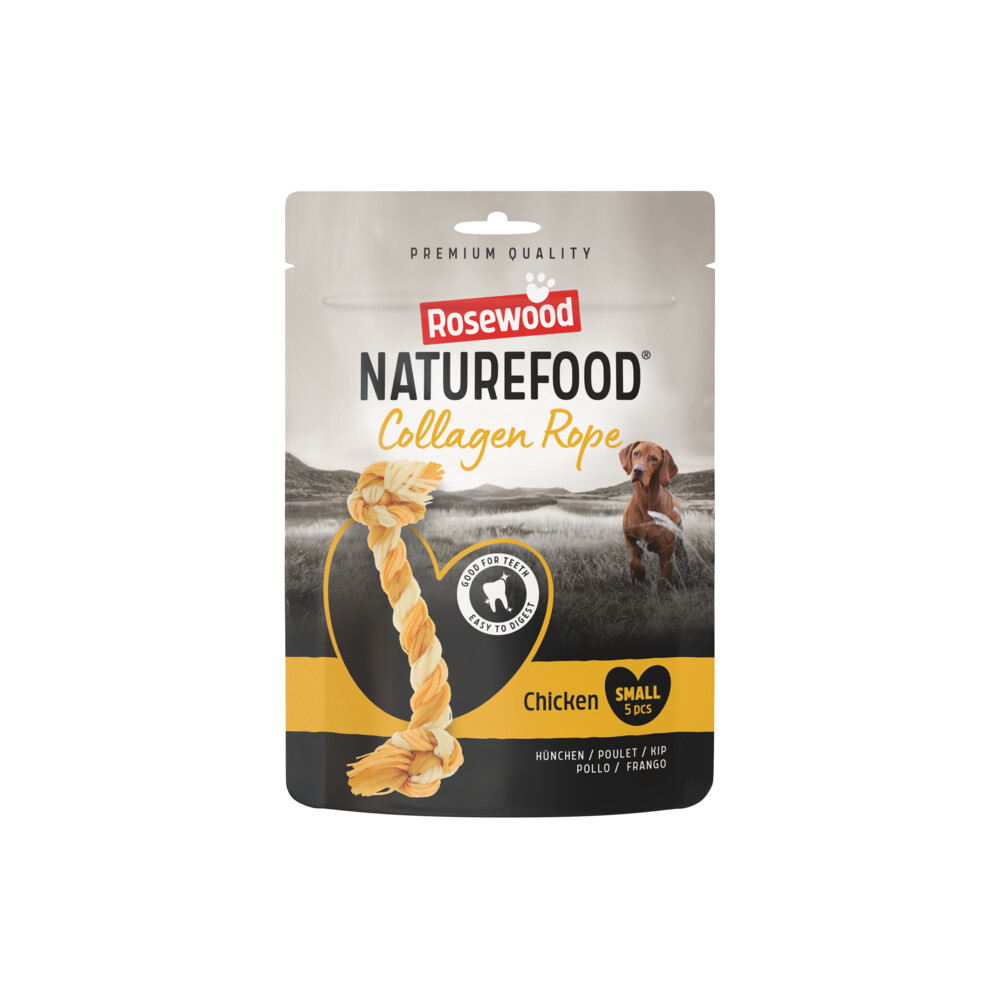 Rosewood 6x  Naturefood Hondensnack Collageen Rope Chicken S 100 gr