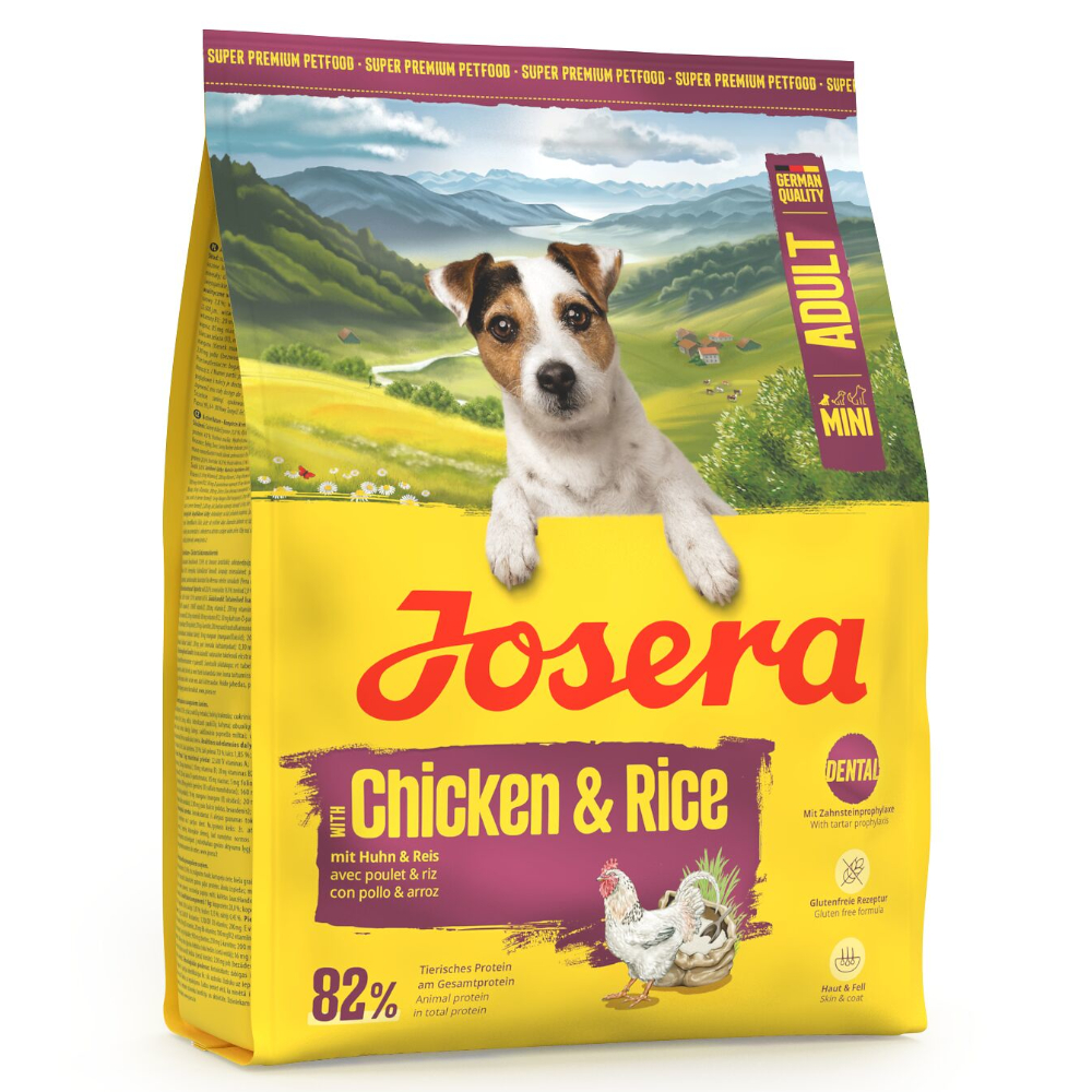 Josera 900g  Adult Mini Kip & Rijst droogvoer voor honden