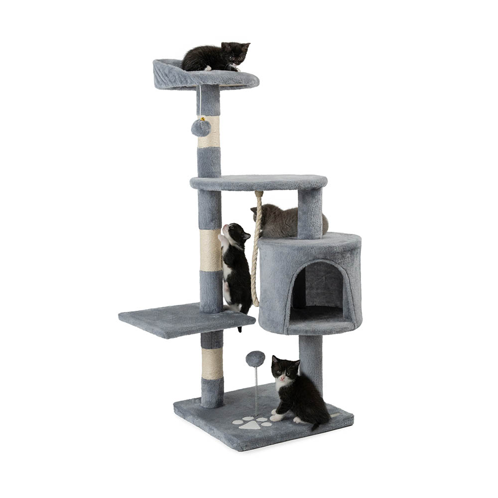 Lionto krabpaal, 112cm lichtgrijs voor katten