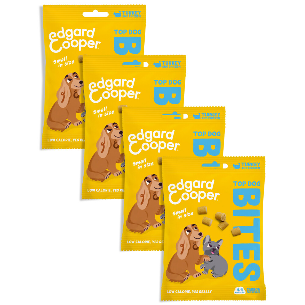 Edgard&Cooper 4x  Adult Bite S Kalkoen&Kip 50 gr