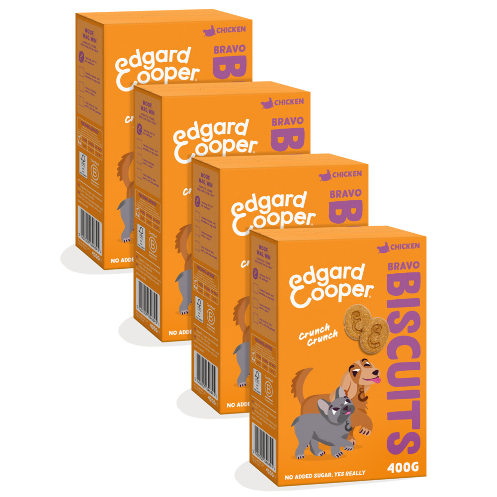 Edgard&Cooper 4x  Adult Biscuit Kip 400 gr