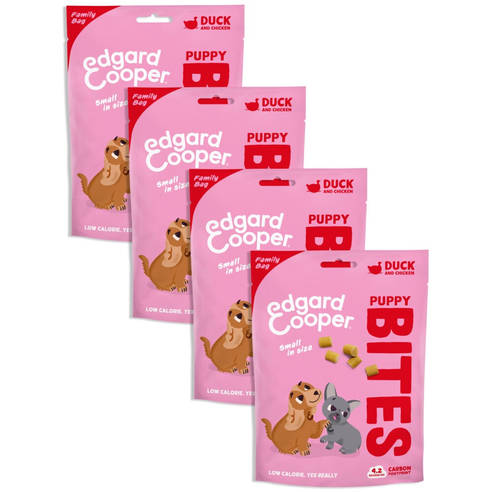 Edgard&Cooper 4x  Puppy Bite S Eend&Kip 120 gr