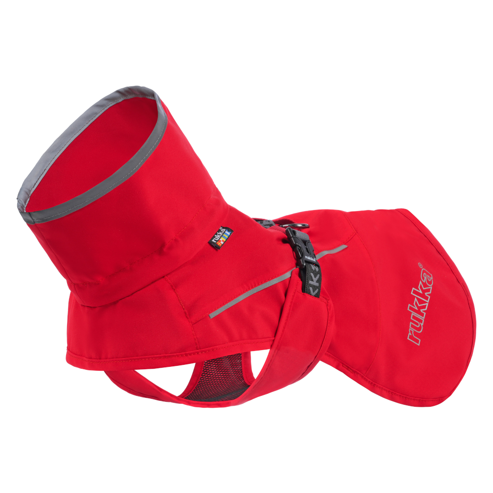 Rukka Pets Rukka Thrill Mini regenjas, rood ca. 28cm ruglengte hond