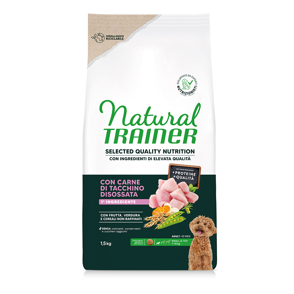 Trainer Natural Dog Natural Trainer Selected Quality Nutrition Adult Small & Toy Witte vis - 1,5 kg