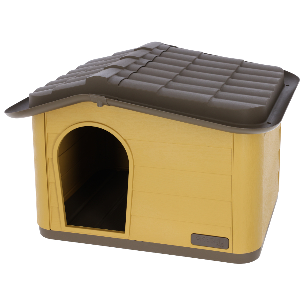 Kerbl Pet kattenhuis Paola Eco - honing / zwart: L 60 x B 51 x H 41 cm