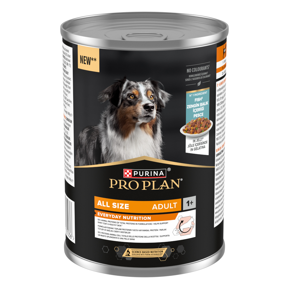 Pro Plan 12x400g PURINA  All Size Adult Everyday Nutrition in Gelei nat hondenvoer