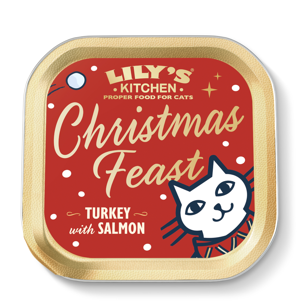 Lily's Kitchen 85g  Festive Feast in Paté Kalkoen met Zalm nat kattenvoer