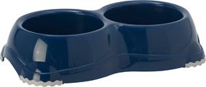 Gebr de boon Moderna plastic katteneetbak dubbel Smarty 1 blueberry (inhoud 2x 330 ml) Moderna Gebr. de Boon - 