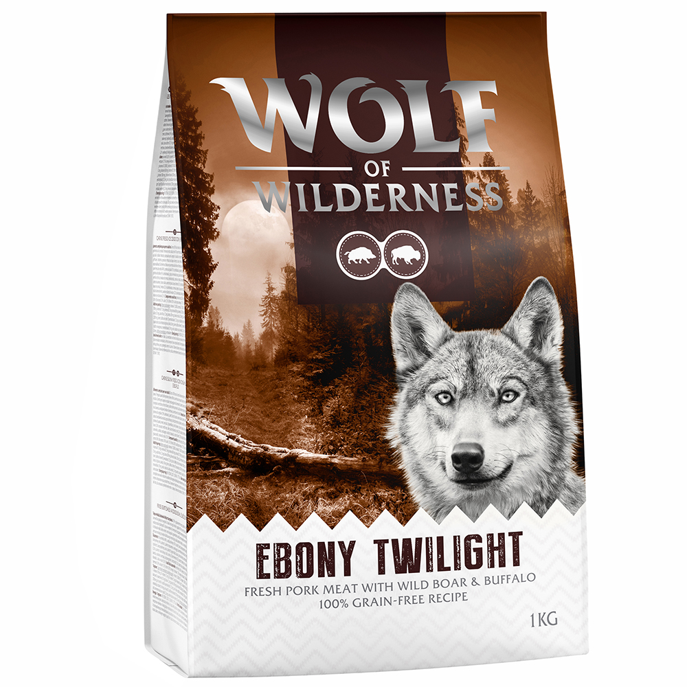 Wolf of Wilderness 1kg Ebony Twilight Wild Zwijn & Buffel  Hondenvoer