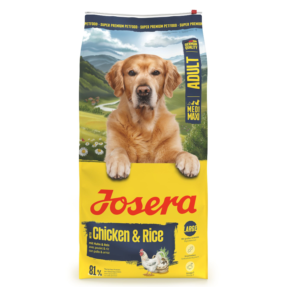 Josera 12,5kg  Medi/Maxi Adult Kip & Rijst droogvoer voor honden