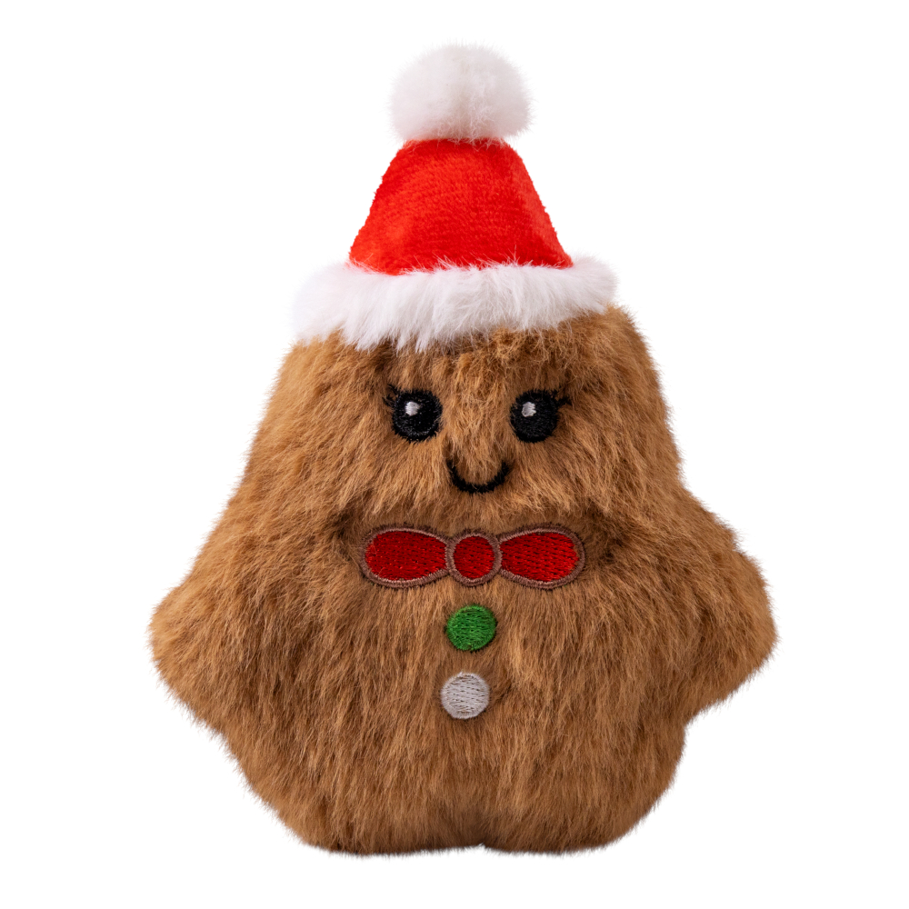 Kong Holiday Snuzzles Mini Peperkoek Man - Maat XS: L 14 x B 10 x H 4 cm