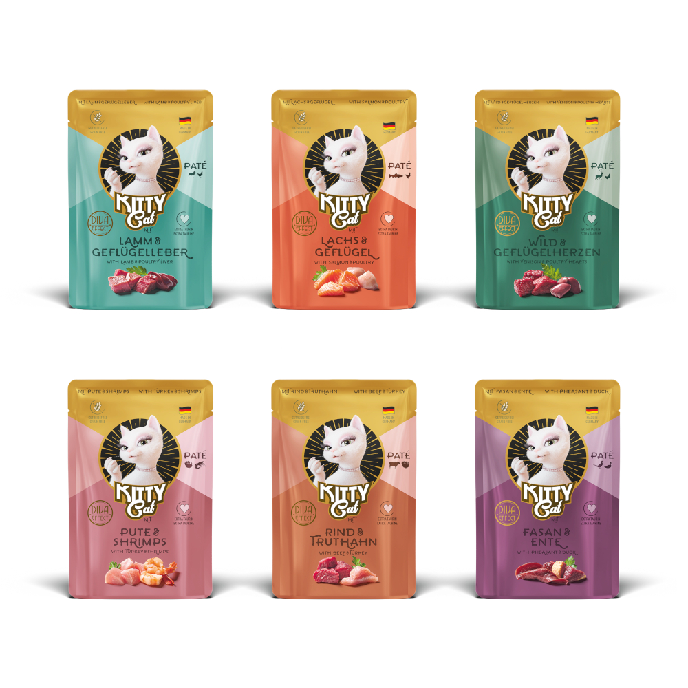 Kitty Cat voordeelverpakking  Paté 24 x 85 g - Mixpaket III (6 Soorten)