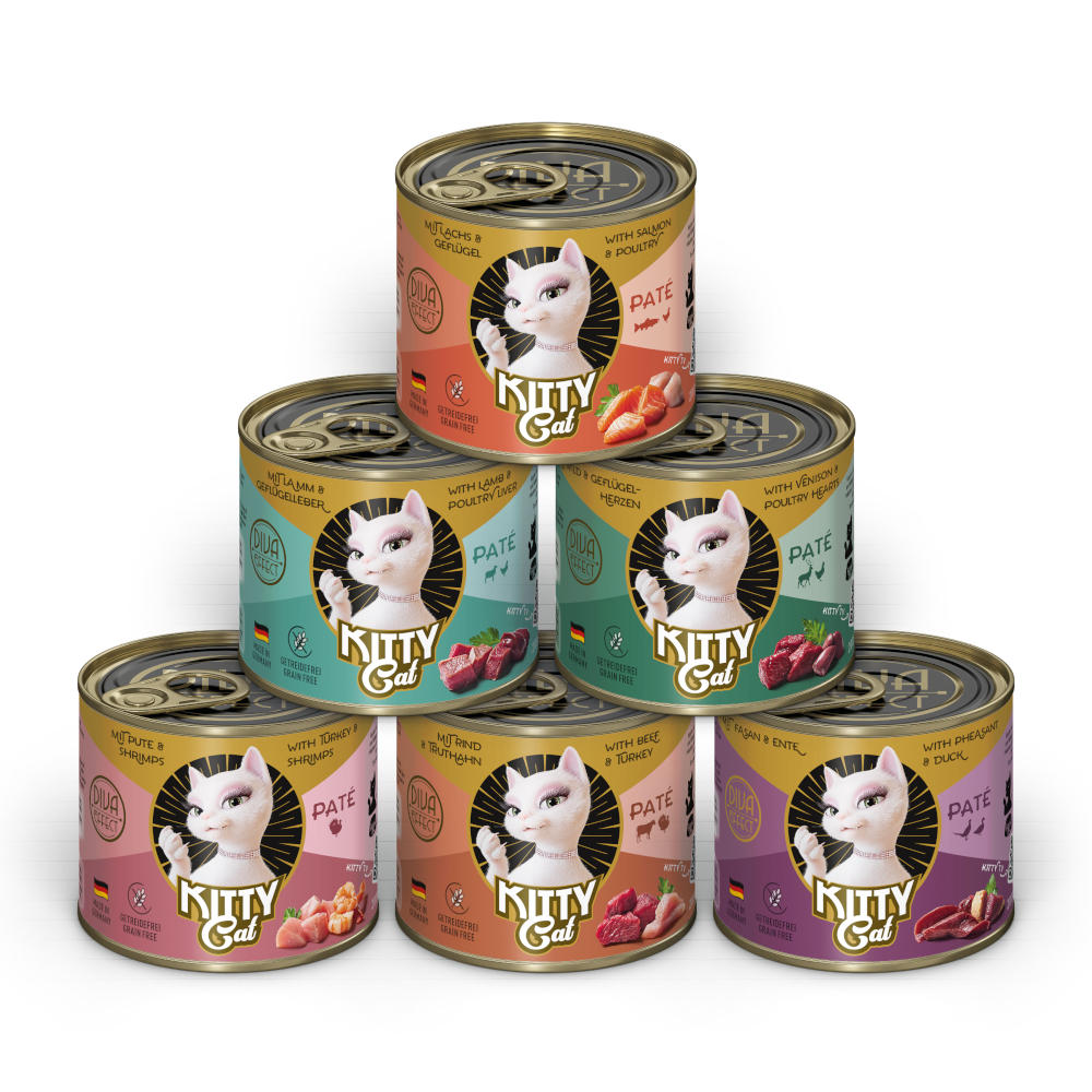 Kitty Cat voordeelverpakking  Adult Paté 24 x 200 g - Mixpakket III (6 Soorten)