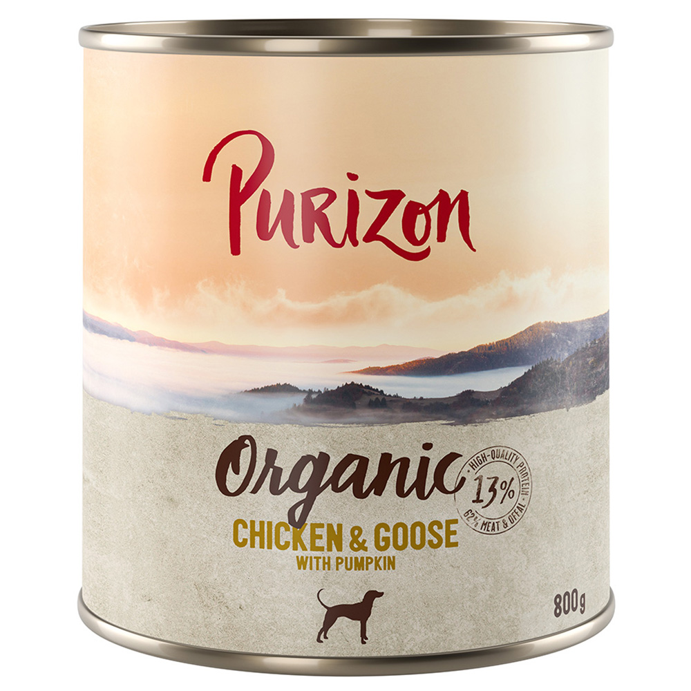 Purizon Organic 6 x 800 g - Kip en gans met pompoen