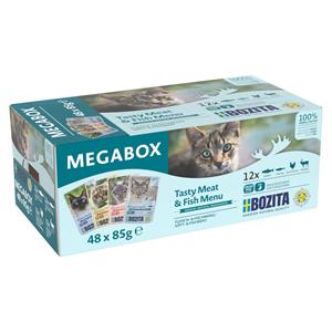 Bozita 48x85g  hapjesin saus pouch mix (4 smaken) nat kattenvoer