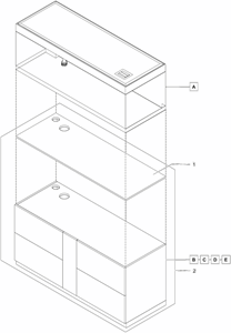 Oase HighLine 600 onderkast zwart