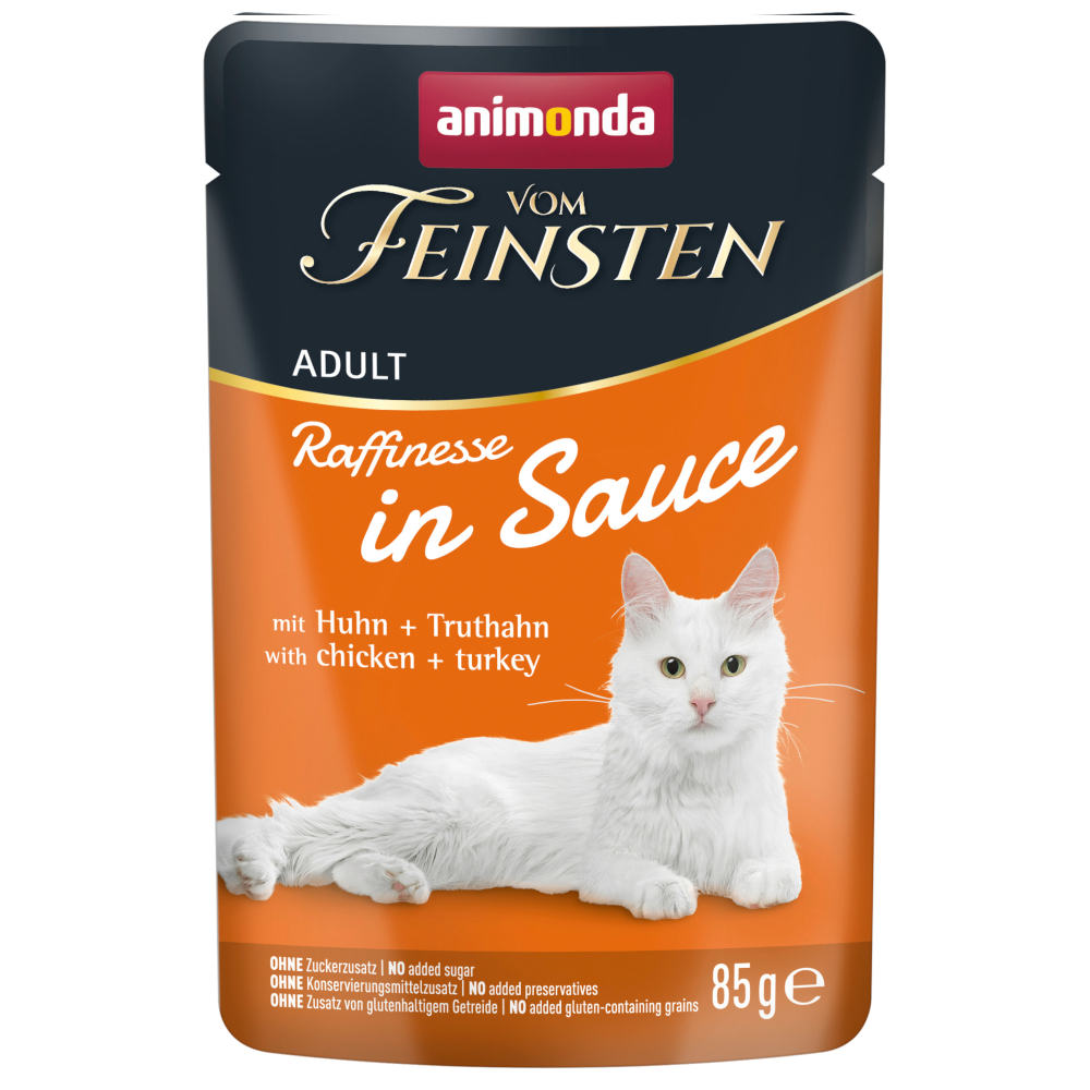 Animonda Vom Feinsten Voordeelverpakking  Adult Raffinesse in saus 48 x 85 g - met kip & kalkoen
