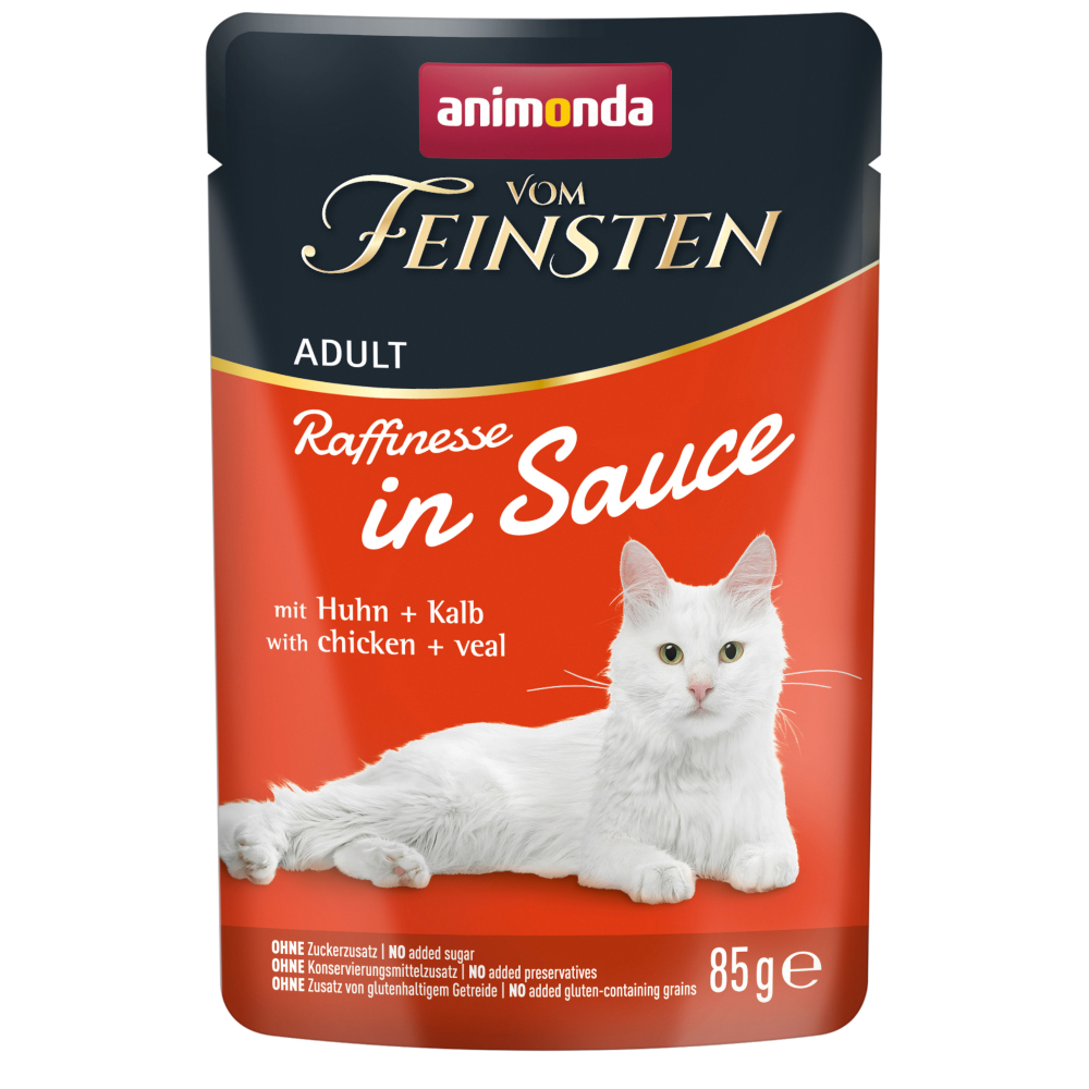 Animonda Vom Feinsten Voordeelverpakking  Adult Raffinesse in saus 48 x 85 g - met kip & kalf