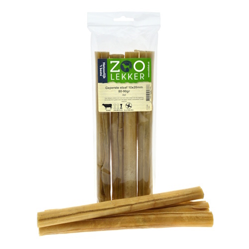 Zoolekker Geperste buffelhuid staaf Ø20 mm 80-90 g - hondensnack per 4 stuks
