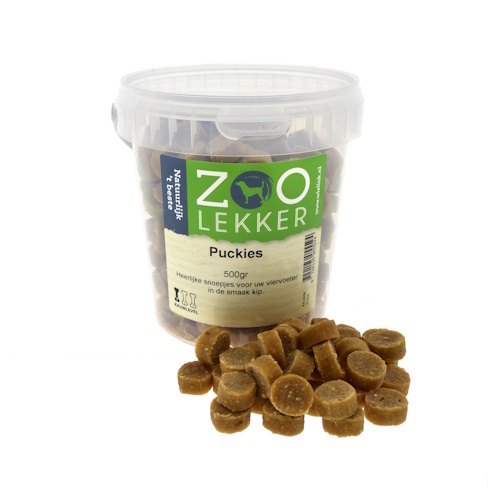 Zoolekker Puckies hondensnack - suikervrije semi-moist trainers en beloningssnoepjes, 500 g