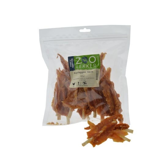 Zoolekker Kipvlaggen 14 cm - smakelijke hondensnack in 100 g en 400 g verpakkingen 400 Gram