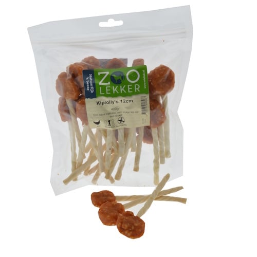 Zoolekker Kiplolly’s 12 cm - smakelijke hondensnack in 100 g en 400 g verpakkingen 400 Gram