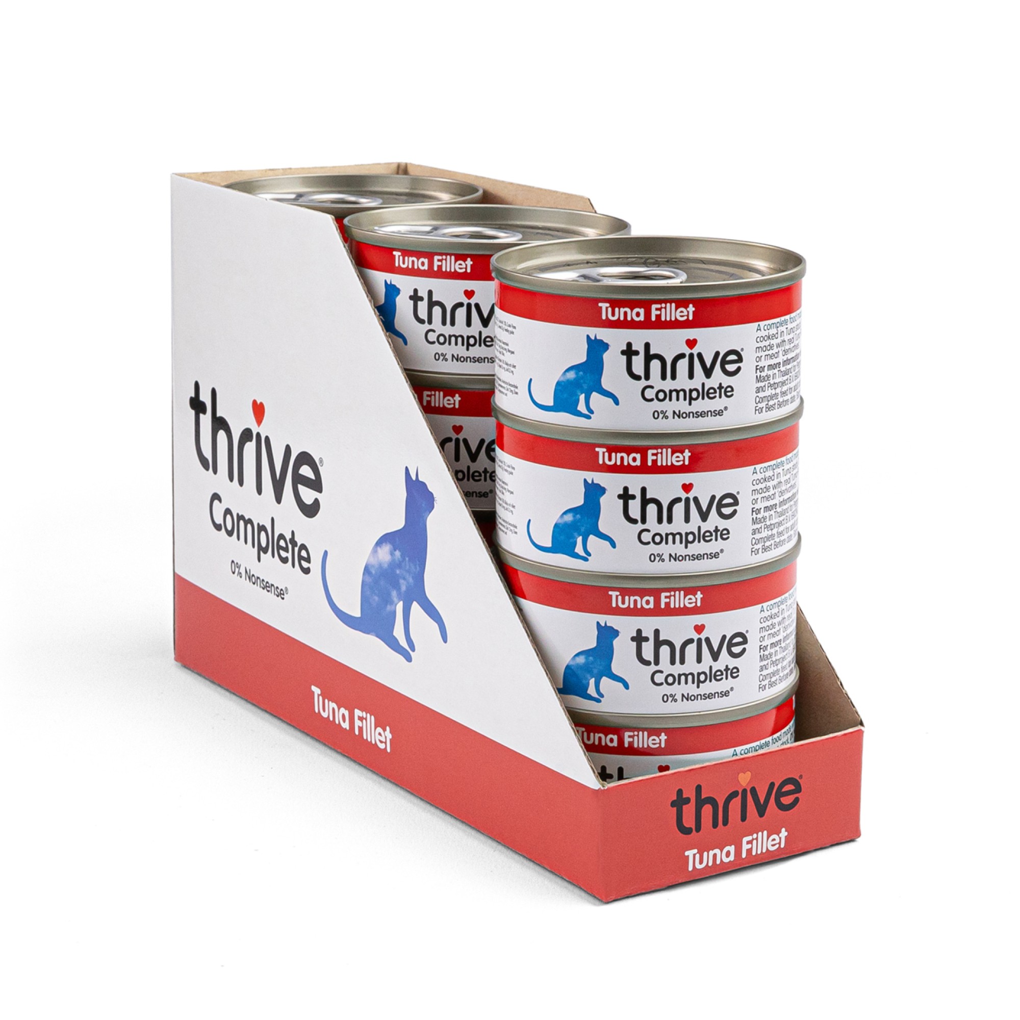 Thrive natvoeding voor de kat Tonijnfilet 75 gr. - per 12 stuks