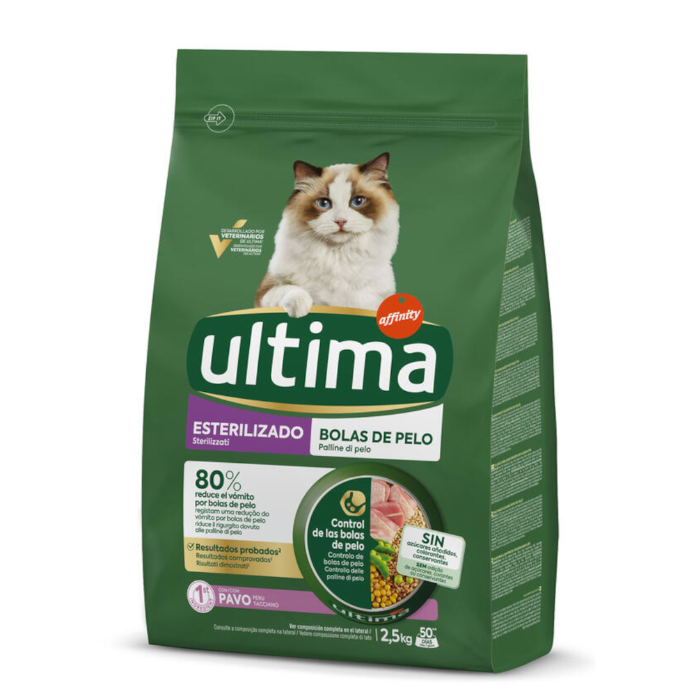 Affinity Ultima Ultima Sterilized Hairball – Kalkoen & Gerst - 2,5 kg