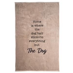 TIAKI badhanddoek Home taupe 140x90cm voor hondenliefhebbers