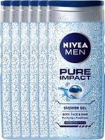 Nivea Men Pure Impact Douchegel Voordeelverpakking 6x250ml