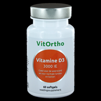 VitOrtho Vitamine D3 3000 IE Softgels 60st