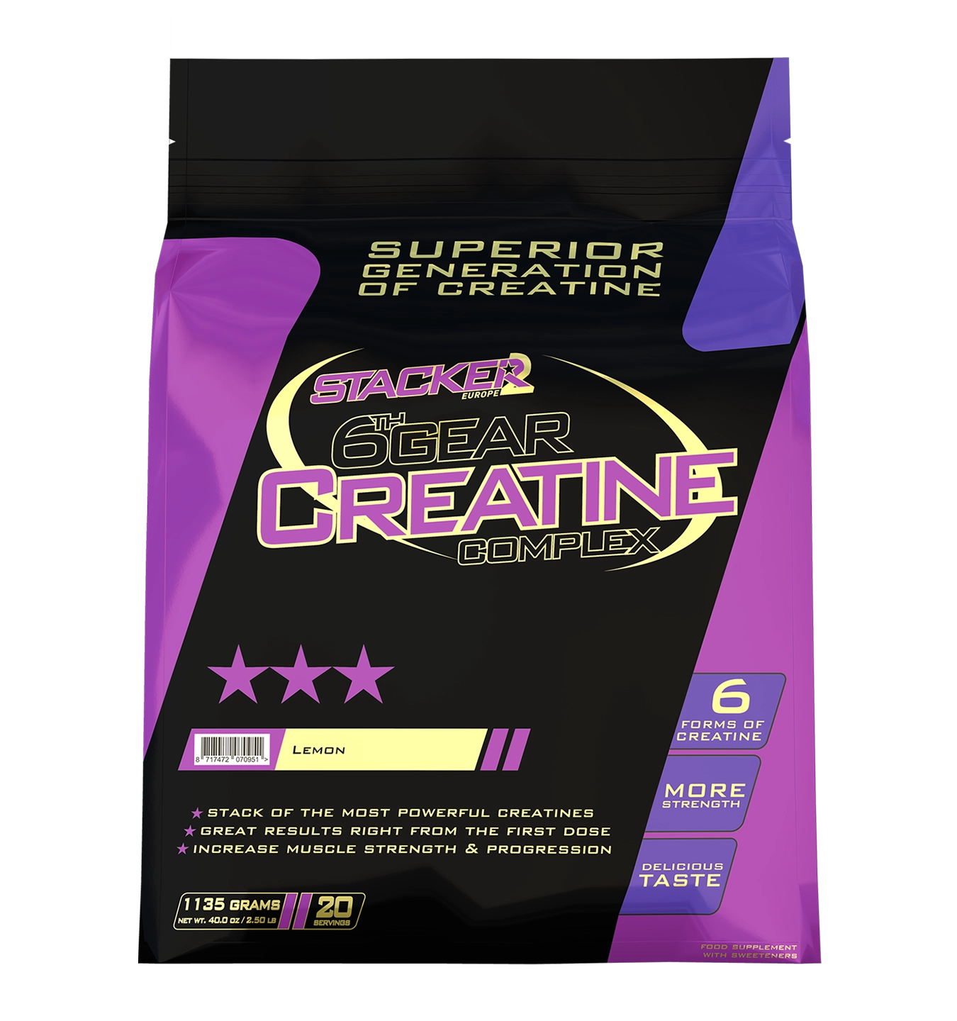 6th Gear Creatine - 1135 g - Lemon