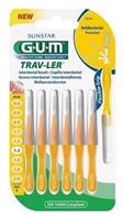 Sunstar Deutschland GUM TRAV-LER 1,3mm Tanne gelb Interdental+6Kappen 6 Stück