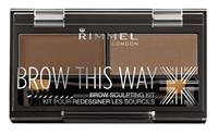 Rimmel London BROW THIS WAY eyebrow sculpting kit #002 -mild brown