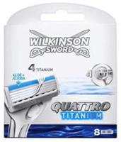 Wilkinson Quattro Titanium Sensitive Scheermesjes - 8 stuks